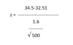 Z score calculation